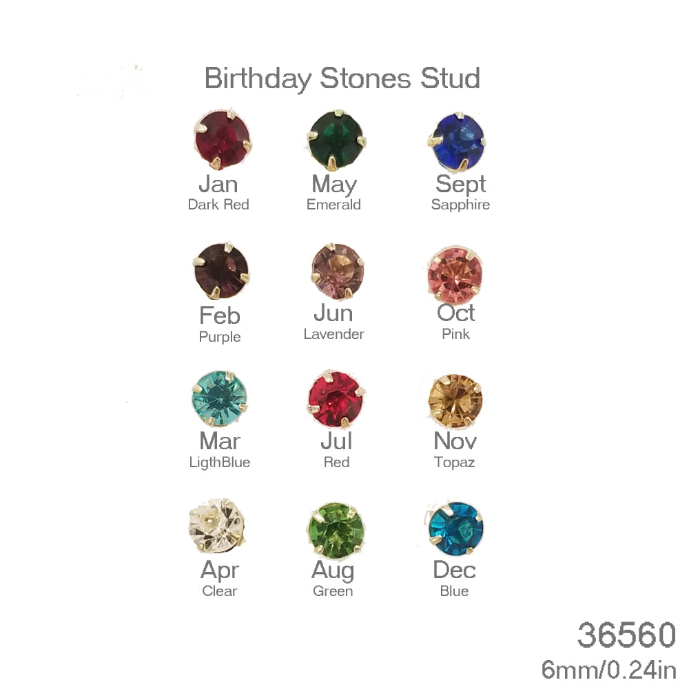 36560 Birthstone Stud Earring