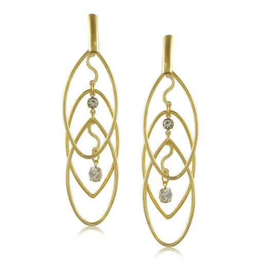10077R - 18K Gold Layered Earring