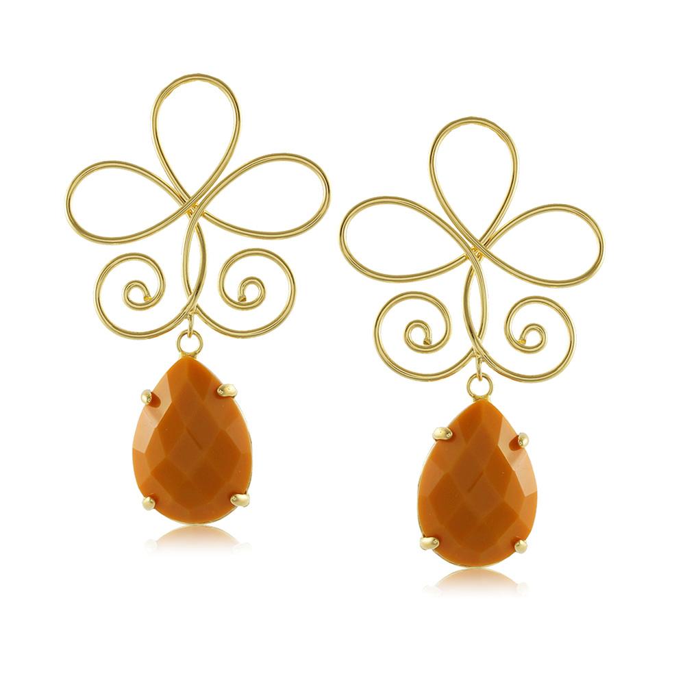 10260R 18K Gold Layered Earring