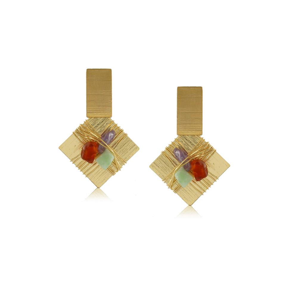 10324R 18K Gold Layered Earring