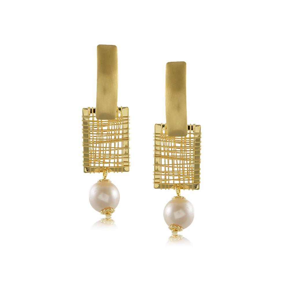 10327R 18K Gold Layered Earring