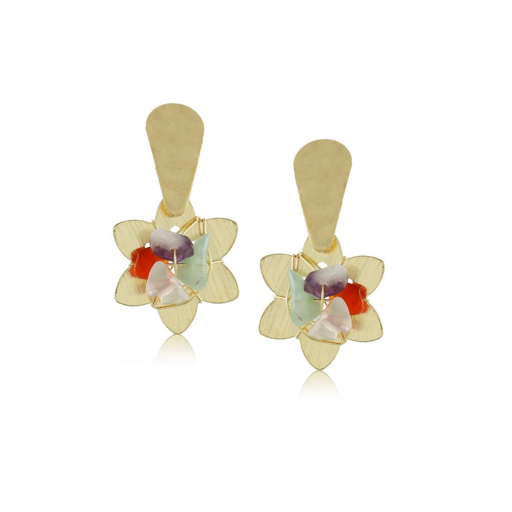 10339R 18K Gold Layered Earring