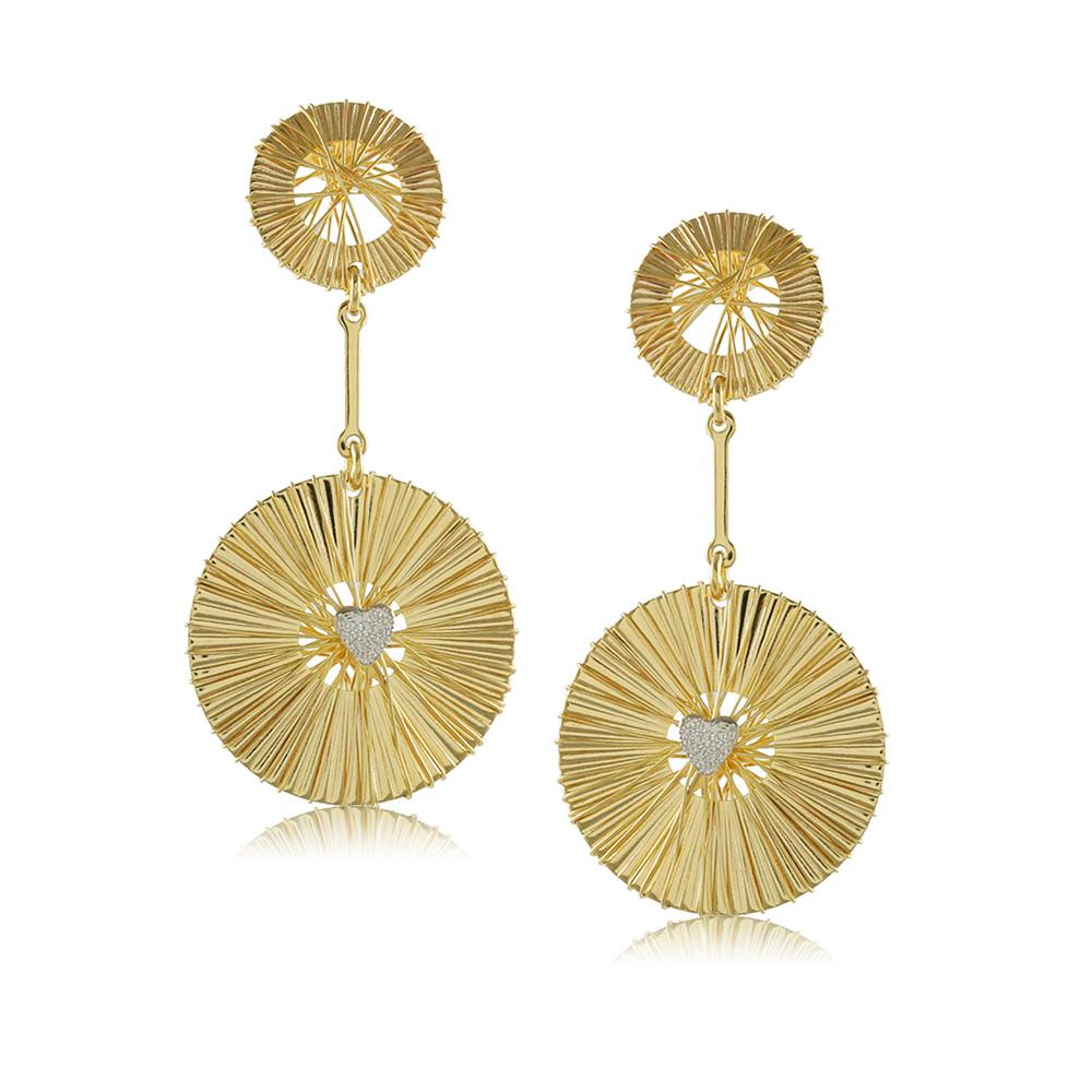 10377R 18K Gold Layered Earring