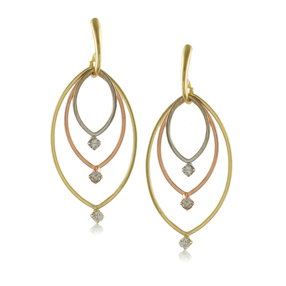 10722R 18K Gold Layered  Earring