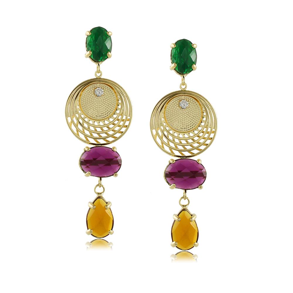 10849R 18K Gold Layered  Earring