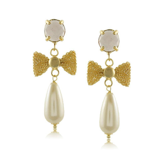 10999R 18K Gold Layered Earring Gray