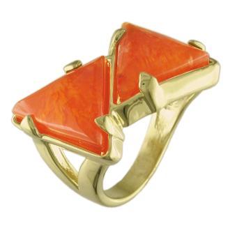 12080 18K Gold Layered Nat Stone Ring