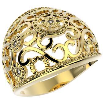 12231 18K Gold Layered CZ Women's Ring