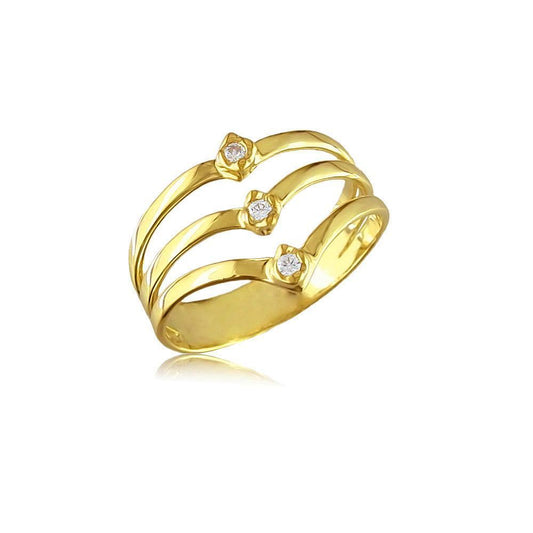 12356 18K Gold Layered CZ Women's Ring