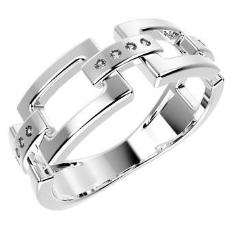 12866P CZ 925 Silver Women's Ring