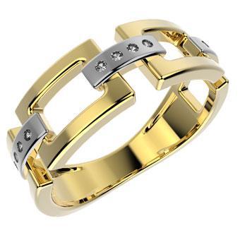 12866 18K Gold Layered CZ Women's Ring