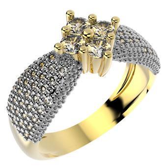 13081 18K Gold Layered CZ Ring