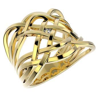 13134 18K Gold Layered CZ Women's Ring