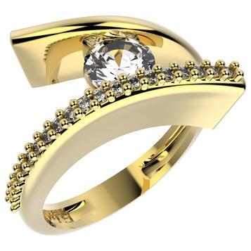 13165 18K Gold Layered CZ Ring