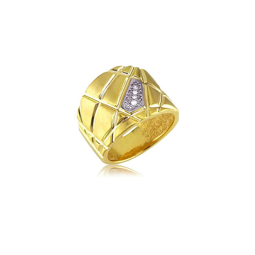 13756 18K Gold Layered CZ Women's Ring