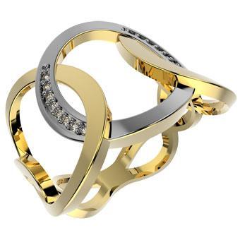 13799 18K Gold Layered CZ Ring