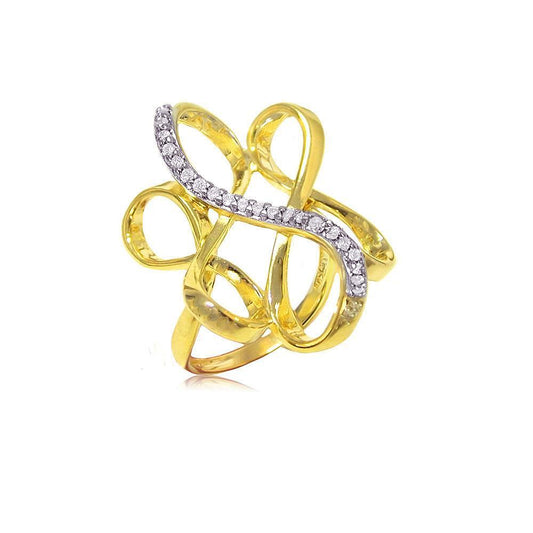 13816 18K Gold Layered CZ Women's Ring