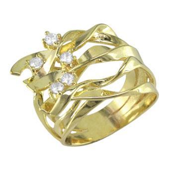 13842 18K Gold Layered CZ Women's Ring