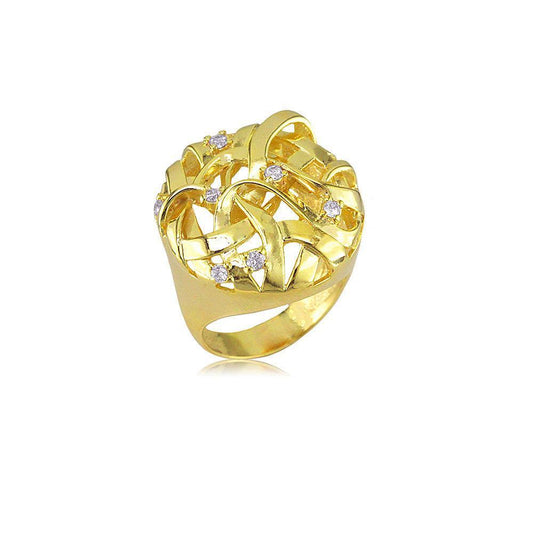 13844 18K Gold Layered CZ Women's Ring