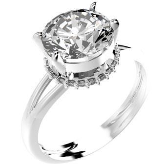 13874P CZ 925 Silver Women's Ring