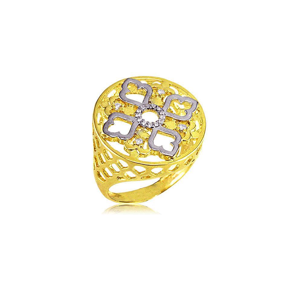 13898 18K Gold Layered CZ Women's Ring