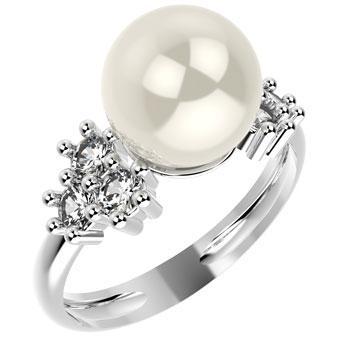 14001P Pearl 925 Silver Women's Ring