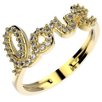 14086 18K Gold Layered CZ Ring