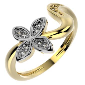 14100 18K Gold Layered CZ Women's Ring