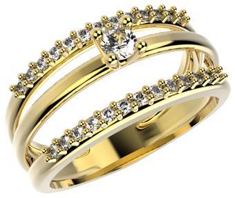 14207 18K Gold Layered CZ Ring