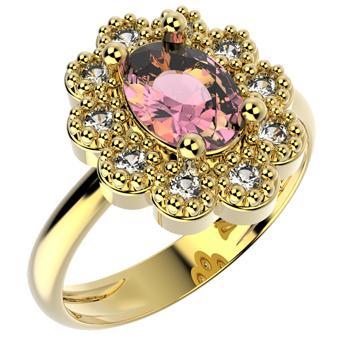 14257 18K Gold Layered CZ Ring