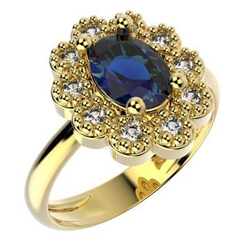 14257 18K Gold Layered CZ Ring