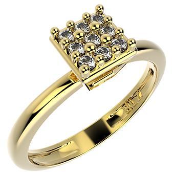 14275 18K Gold Layered CZ Ring