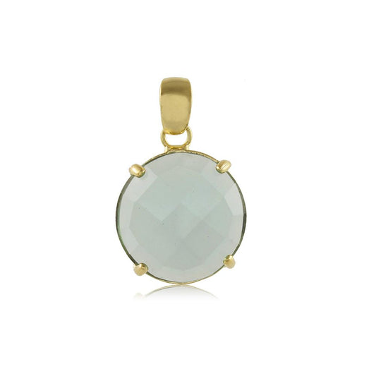 20114R 18K Gold Layered Pendant Light Blue