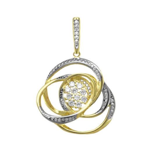 21754 18K Gold Layered CZ Pendant