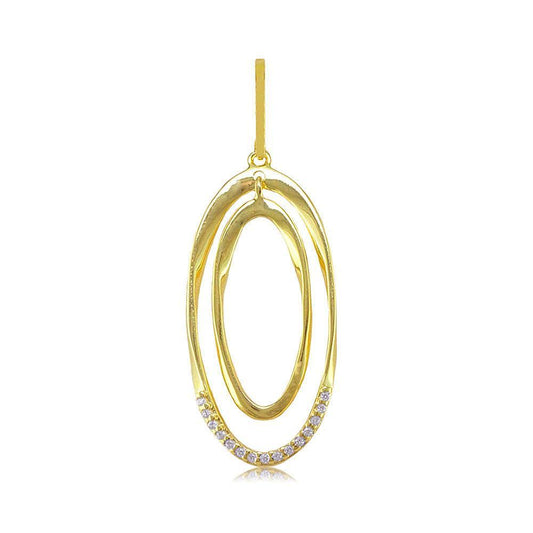 21759 18K Gold Layered CZ Pendant