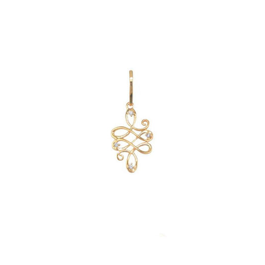 21885v 18K Gold Layered CZ Pendant