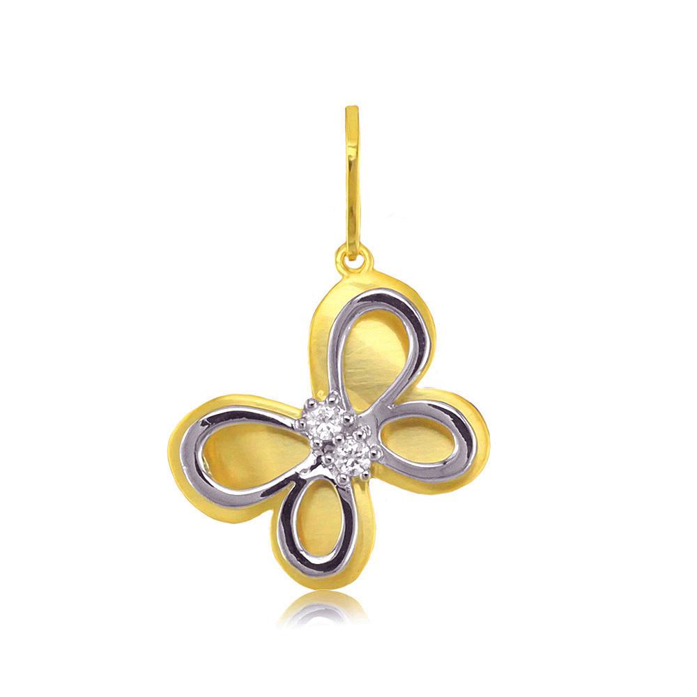 22069 18K Gold Layered CZ Pendant