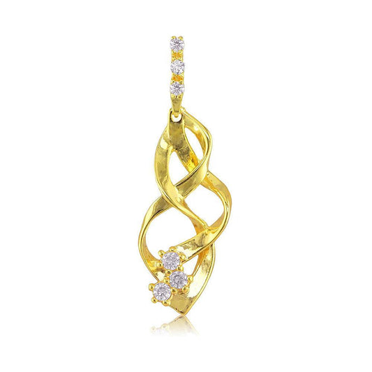 22223 18K Gold Layered CZ Pendant