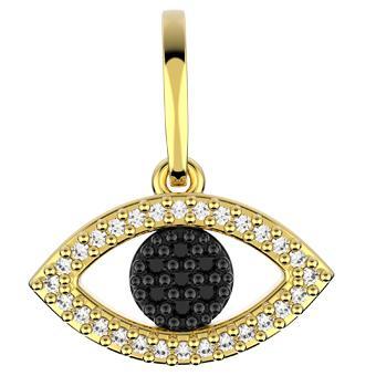 22827 18K Gold Layered CZ Pendant