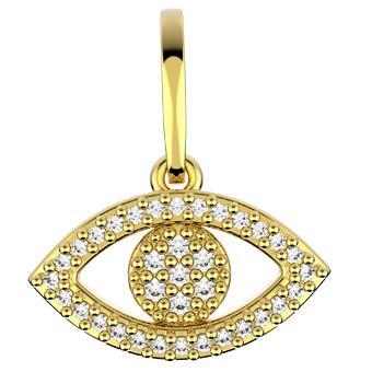 22827 18K Gold Layered CZ Pendant