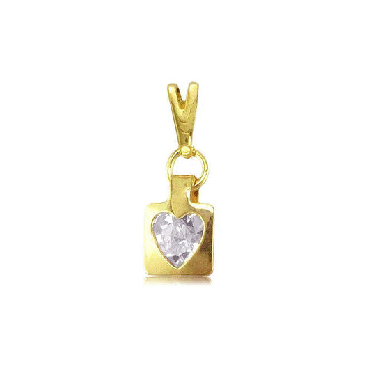 27344 18K Gold Layered Kid's CZ Pendant