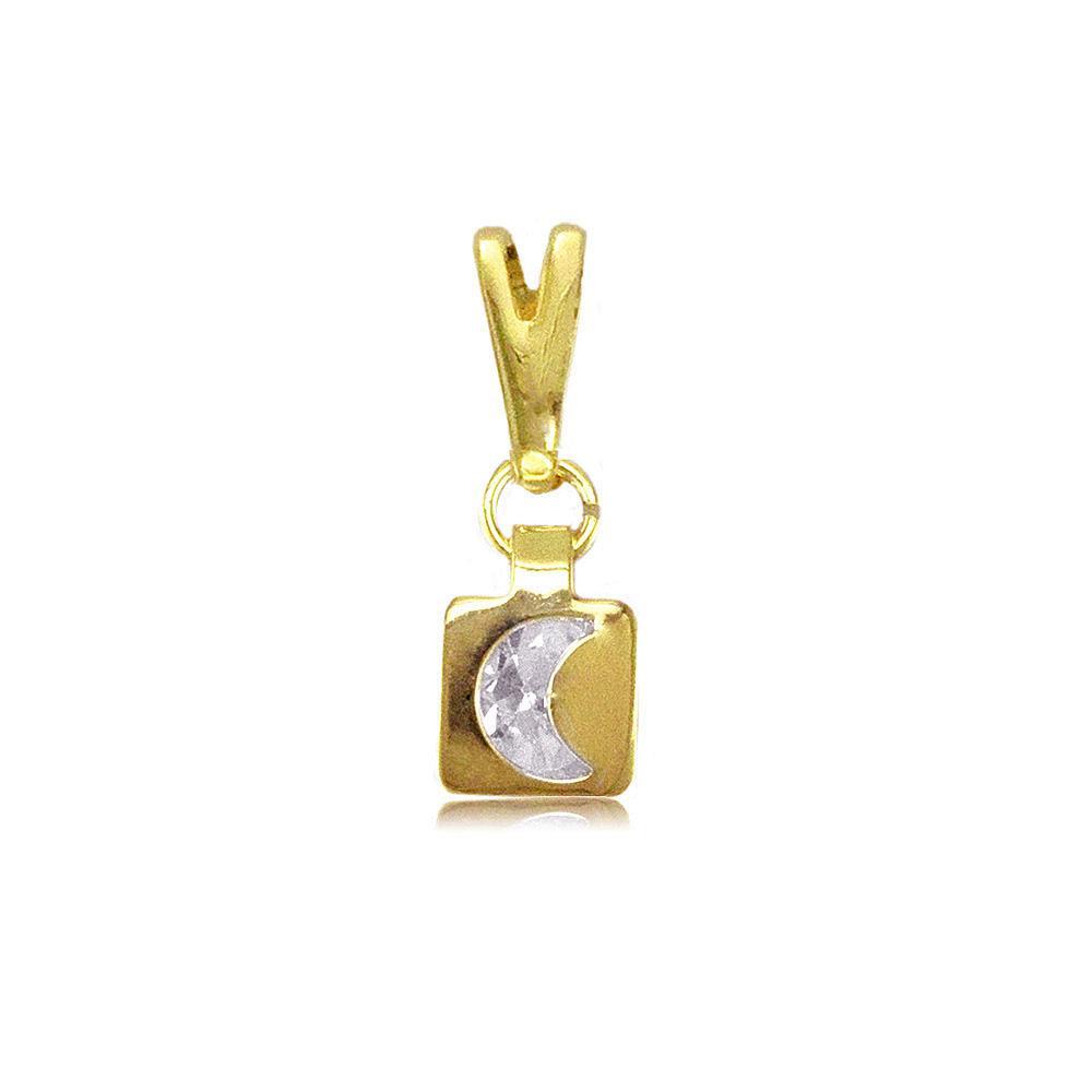 27346 18K Gold Layered Kid's CZ Pendant