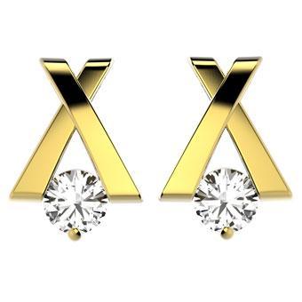 30051 18K Gold Layered CZ Earring