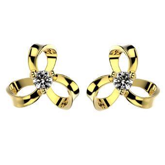 30058 18K Gold Layered CZ Earring