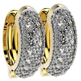 30728 18K Gold Layered CZ Earring