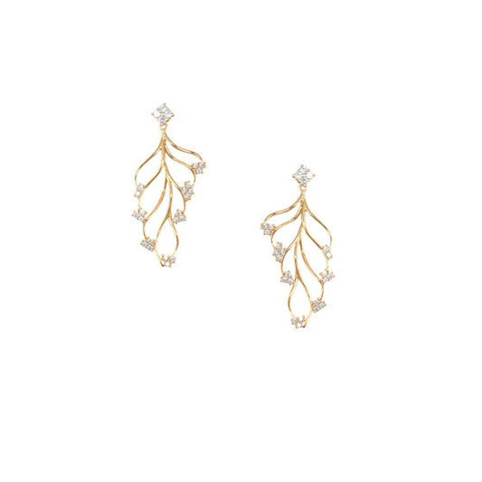 31018v 18K Gold Layered Earring Rose Gold