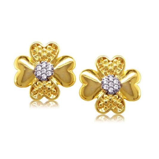 31310 18K Gold Layered CZ Earring