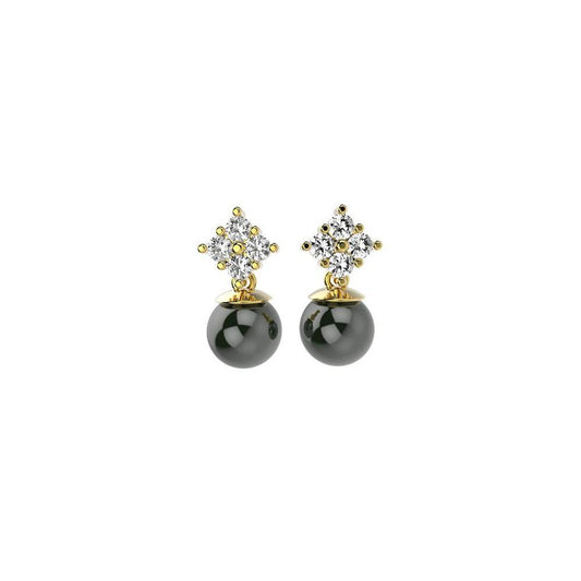 31312 18K Gold Layered Pearl Earring