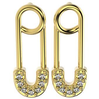 31617 18K Gold Layered CZ Earring