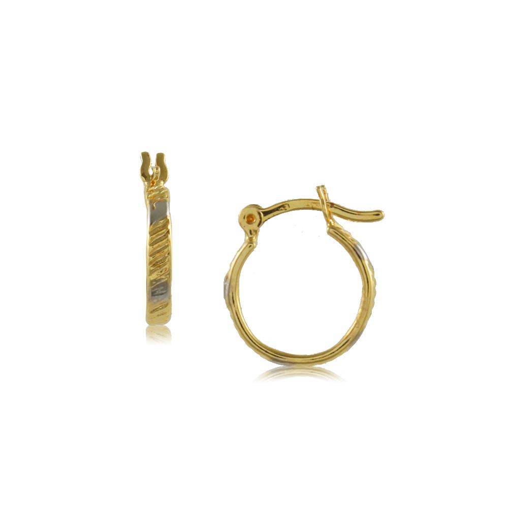 35622 18K Gold Layered Hoop Earring